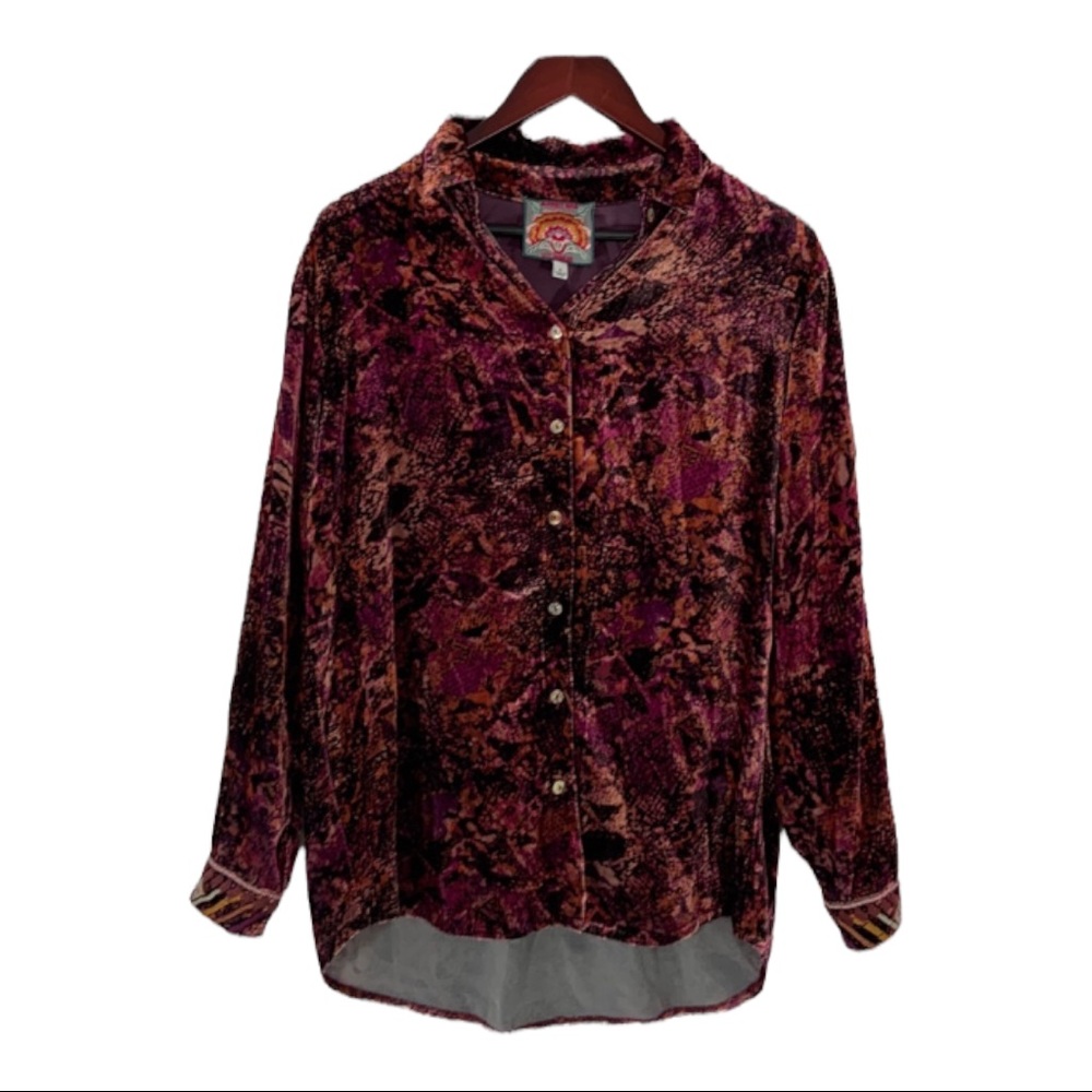 Johnny Was Velvet Top Sz S